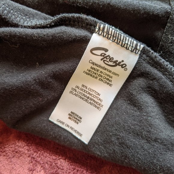 Women's Medium Black Cap Sleeve Leotard - Picture 5 of 6